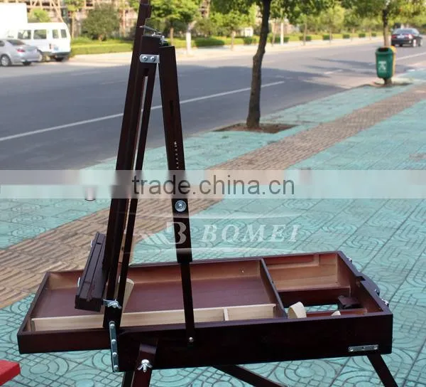 in stock portable three-legged wooden sketch box easel French easel box
