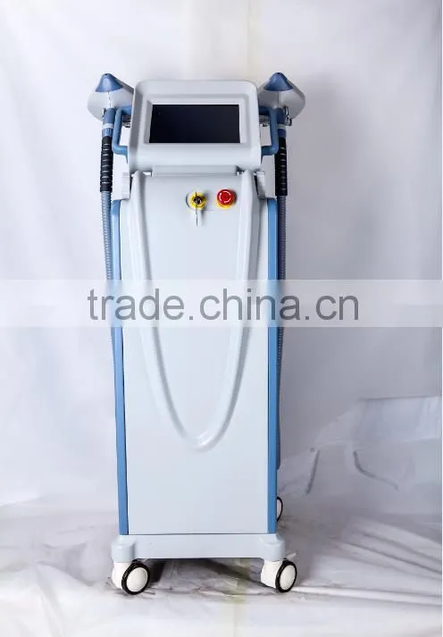 2015 Newest design ipl hair removal beauty equipment/e-light ipl rf+nd yag laser multifunction machine