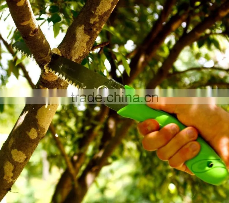 ALL PURPOSE FOLDING HAND SAWS - 17" Rugged Tree Trimming, Razor Tooth Pruning Saw