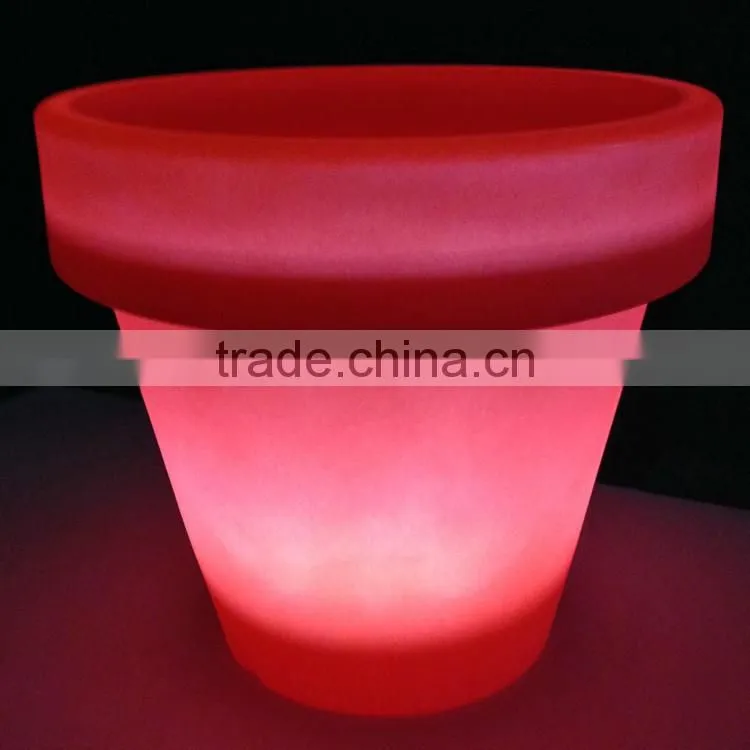LED bonsai pot light up led flower pot decoration indoor colorful plastic led light flowerpots