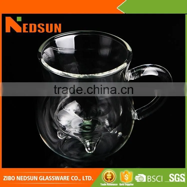 Hot sales double wall glass coffee cup