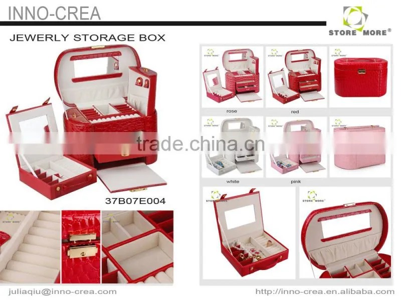 Luxury Custom Velvet Jewelry Box/Lichee Pattern Jewery Box