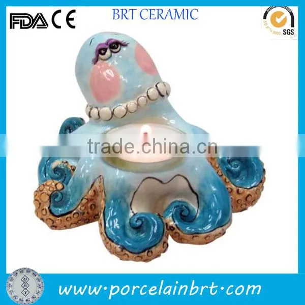 Ceramic cute octopus candle holder
