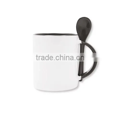 mug with spoon for sublimation printing ,300ml