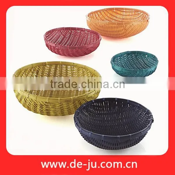 Handmade Knit Natural Bamboo Basket Promotion Fancy Basket