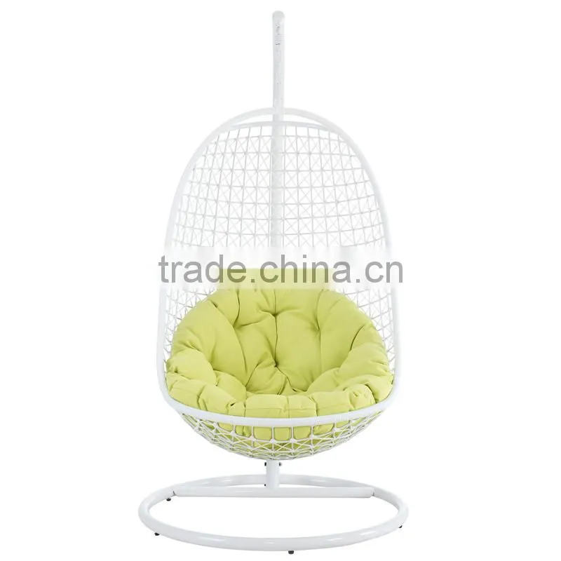 Outdoor indoor swing hanging chair with stand patio swing chair