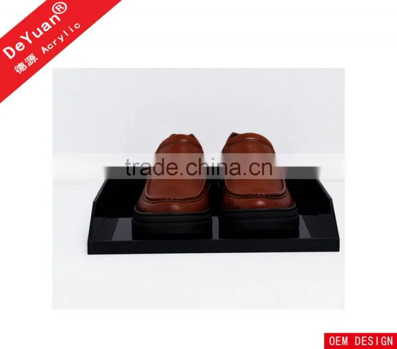 Custom Black Acrylic Shoes Display with Thick Base