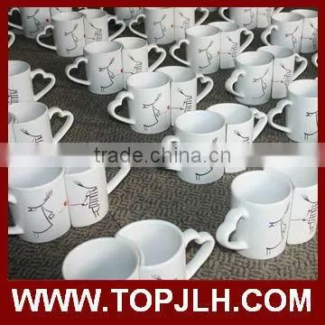 custom logo printing white sublimation ceramic tea mug for transfer printing