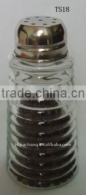2016 new design unique mini bell shape glass cruet jar with metal lid