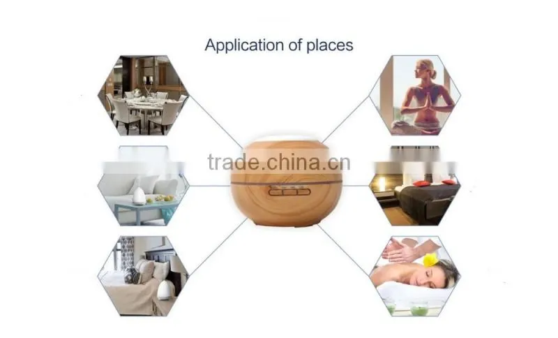 300ml Wholesale electric ultrasonic wood grain essential oil diffuser