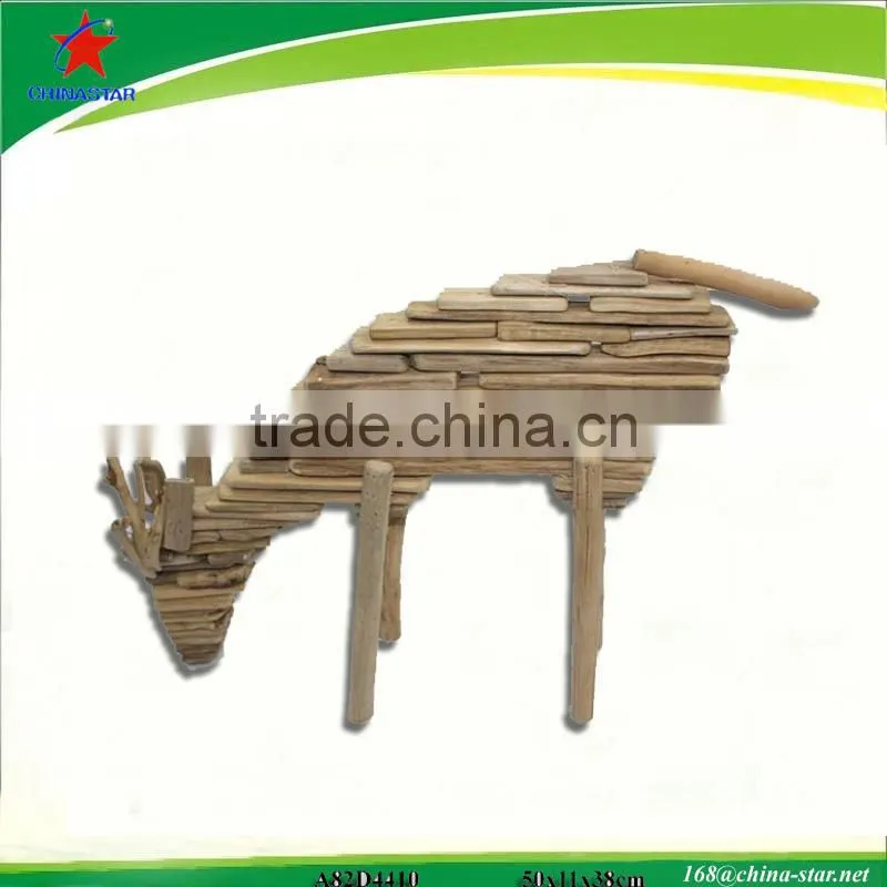 standing christmas wooden deer decoration