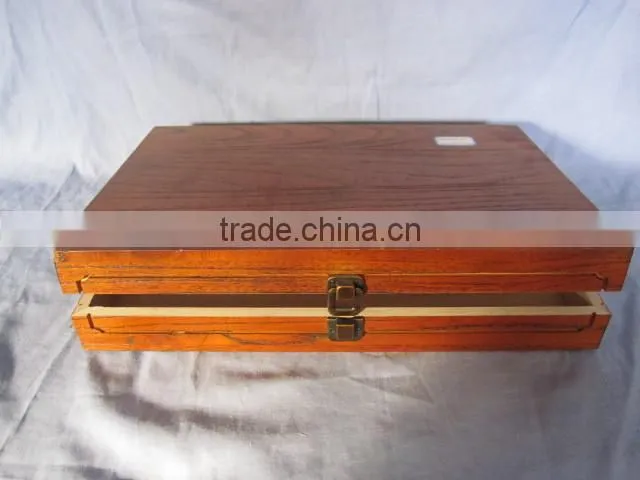 wooden box with antique latch