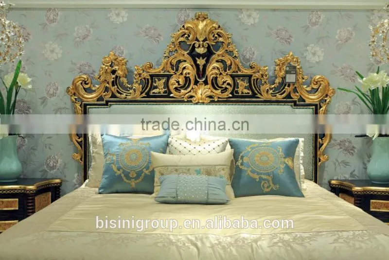 New Arrival Well Design Italian Style Snow White Carving Four Poster Bed BF12-04244b