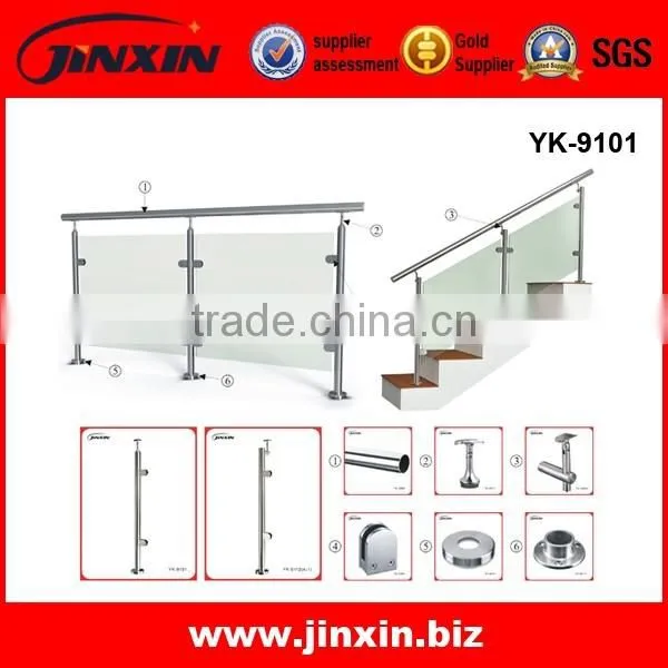6-12mm Clear Tempered Glass For Stainless Steel Railing