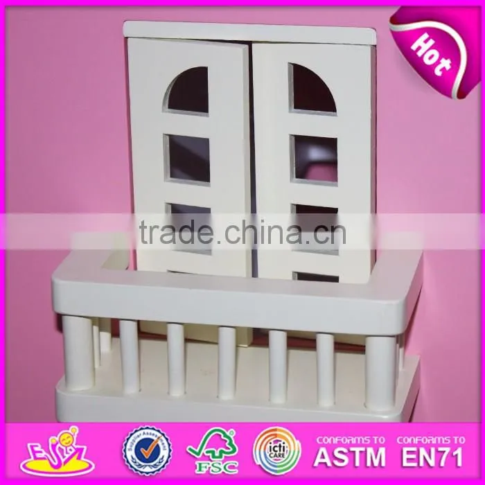 Best design pink house toys wooden dollhouse for girls W06A020