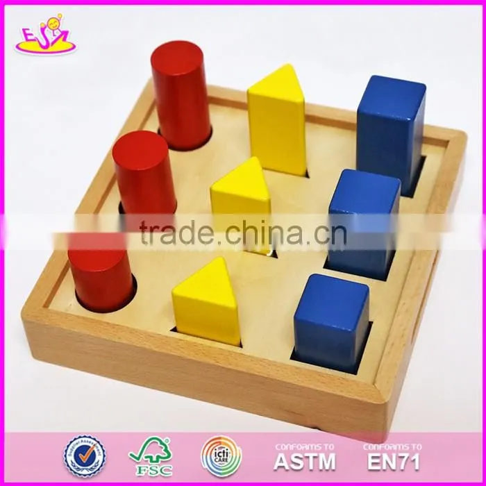 2017 New design toddlers preschool wooden montessori toys W12F010