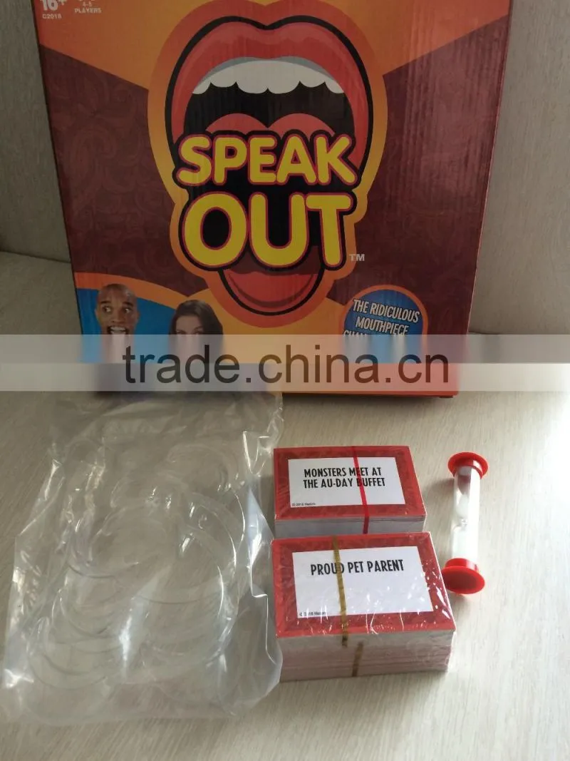 2016 family christmas gifts plastic indoor board game pieces speak out game