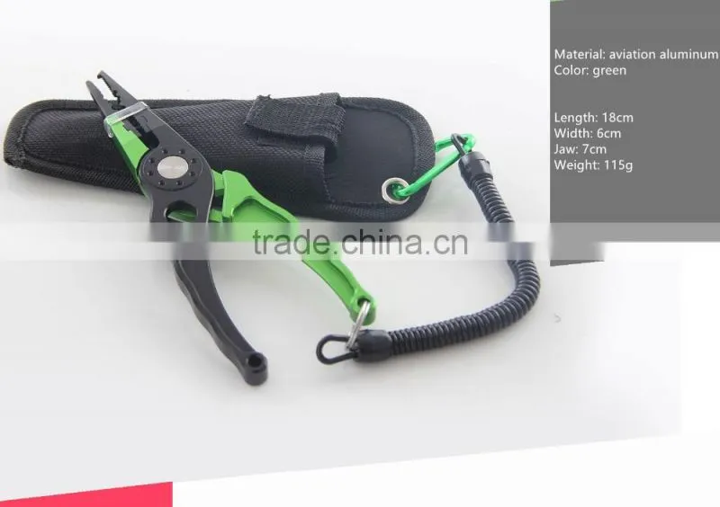 QJ-FP001 7inch bi-color tungsten steel fishing pliers with aviation aluminum handle