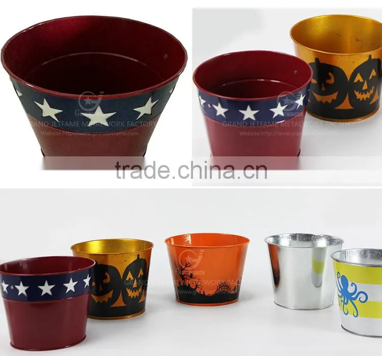 Galvanized and iron garden plants for pots outdoor metal planters