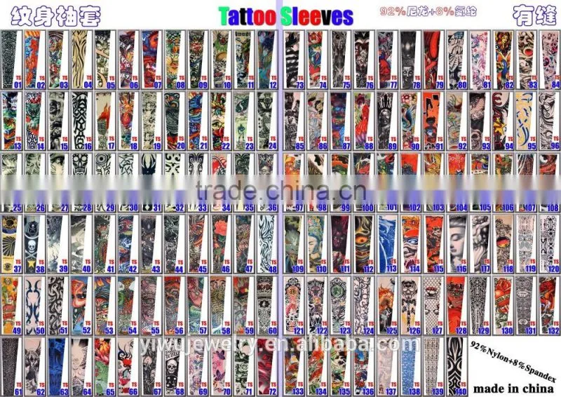 High Quality African American Style Skin color fabric tattoo sleeve for arm