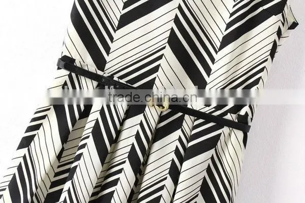 HD-D235 chiffon women dress/OEM ladies dress/factory new design