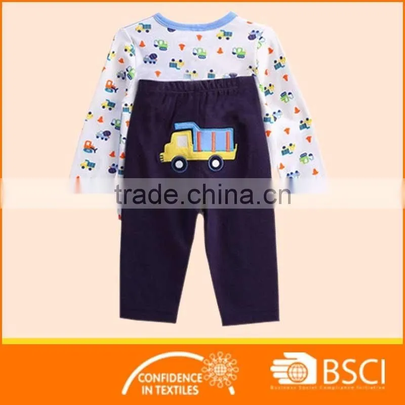 Fashion Cartoon Printed Soft Cotton Baby Clothing Set