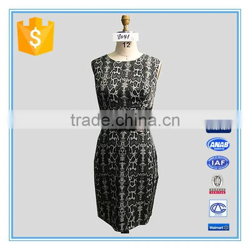 Ladies Fashion Cotton Spandex Frocks Casual Dresses With Belt