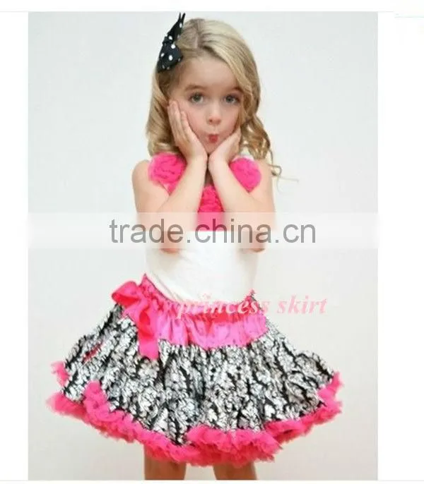 Sweet Heart white top red pettiskirt in set with bowknot for Patriotic