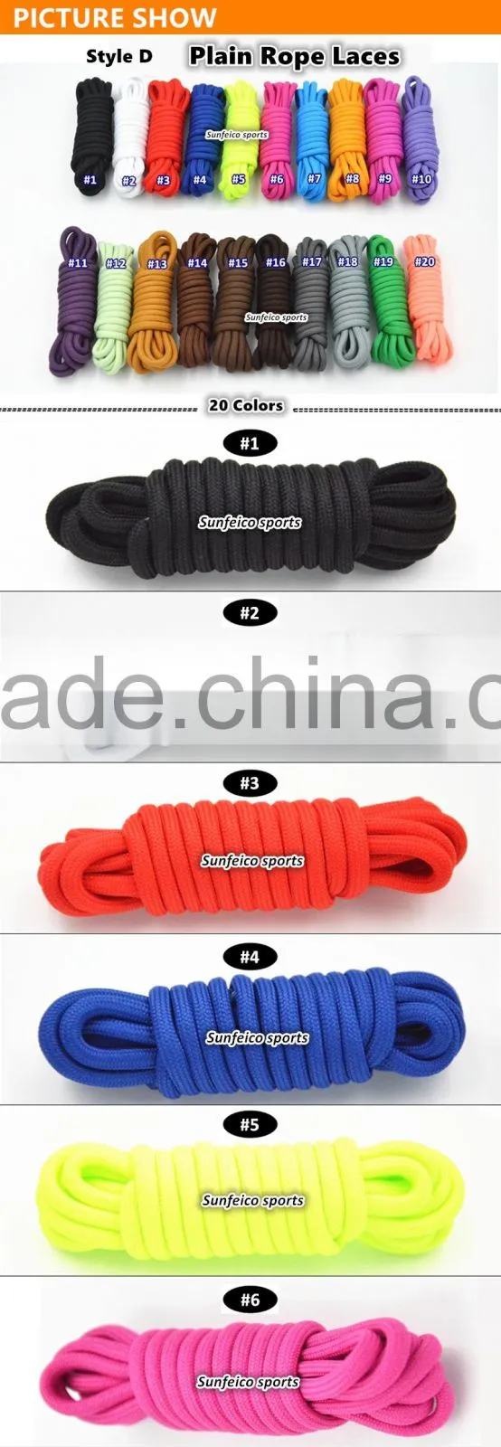 100% Polyester Dark Brown Rope Cord Shoelaces In Stock Fast Delivery - Amazon Yeezy Laces - Candy Youth Lace Color