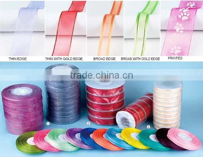 hi-ana ribbon1 Export to 70 countries Fashion design silk organza ribbon