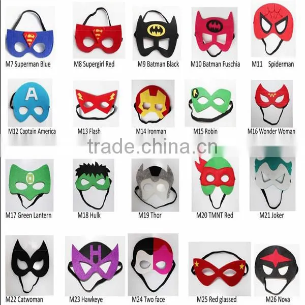 SUPERHERO Batman Captain America Spiderman Ironman Hulk Thor Supergirl Spidergirl Batgirl Mask for kids