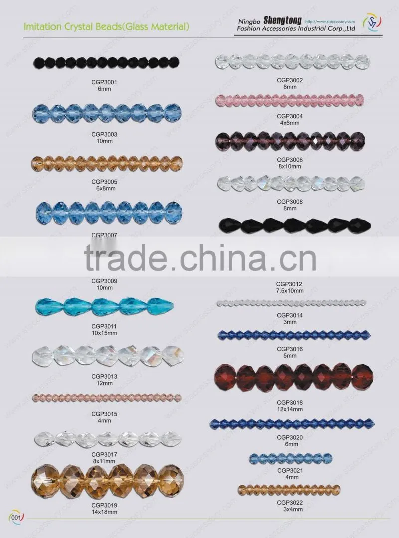 Various Colors Sizes Wholeslae Crystal Beads String