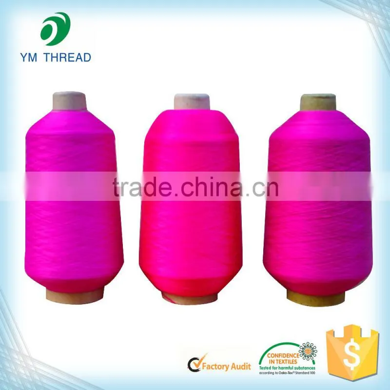 Colored 100% Polyester High Elastic Yarn 70D 75D 100D for Socks Knitting