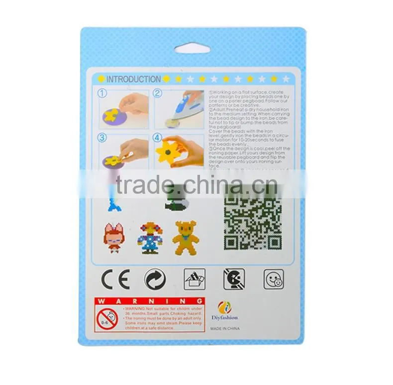 Diyfashion 5mm mini hama perler set with pegboard iron paper and twezzer toys fuse beads set 18021
