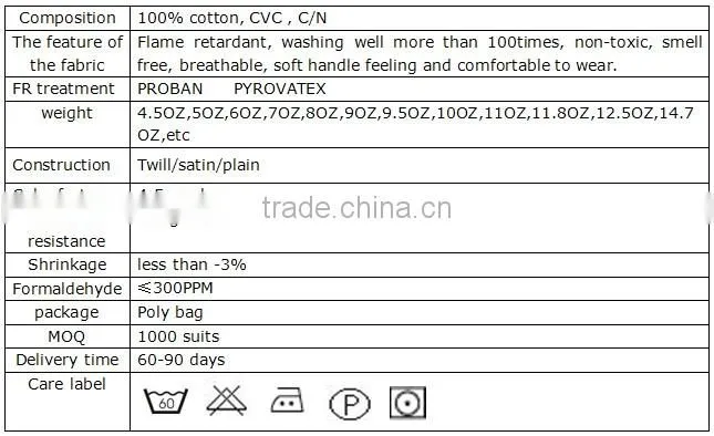 Best selling China manufactory high quality different fireproof color shirts