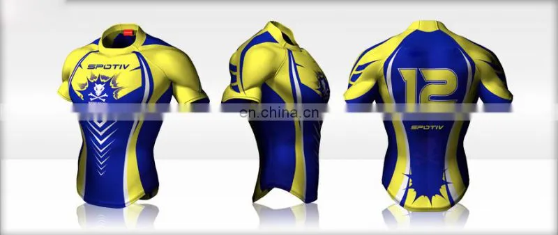 2015 latest hot sale custom soft high quality sublimation rugby jersey