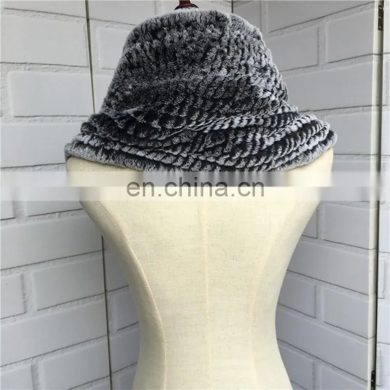 2015 High Quality Market Sell Luxury Brand Hand Knitted Rex Rabbit Fur Scarf Winter
