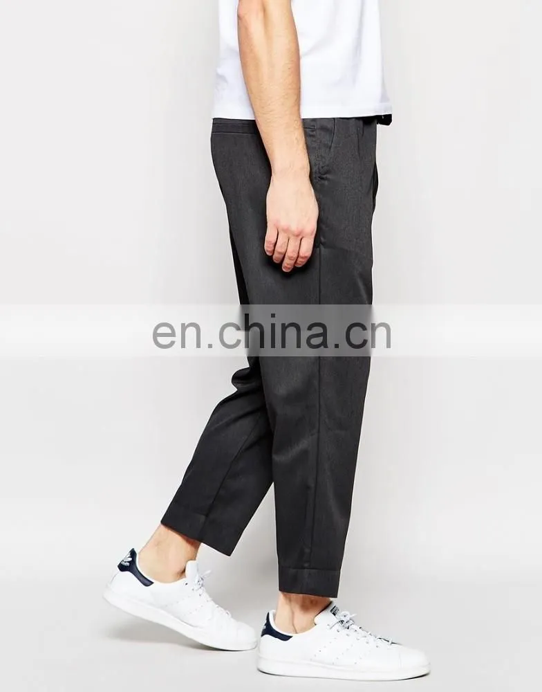 OEM Wholesale High Quality Latest Design Straight Pants With Cropped Rouge Hem Alibaba China