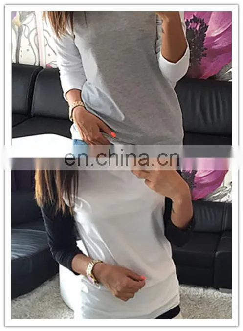 New Fashion Women Lady Long Sleeve Shirt Casual Blouse Loose Cotton Tops T Shirt