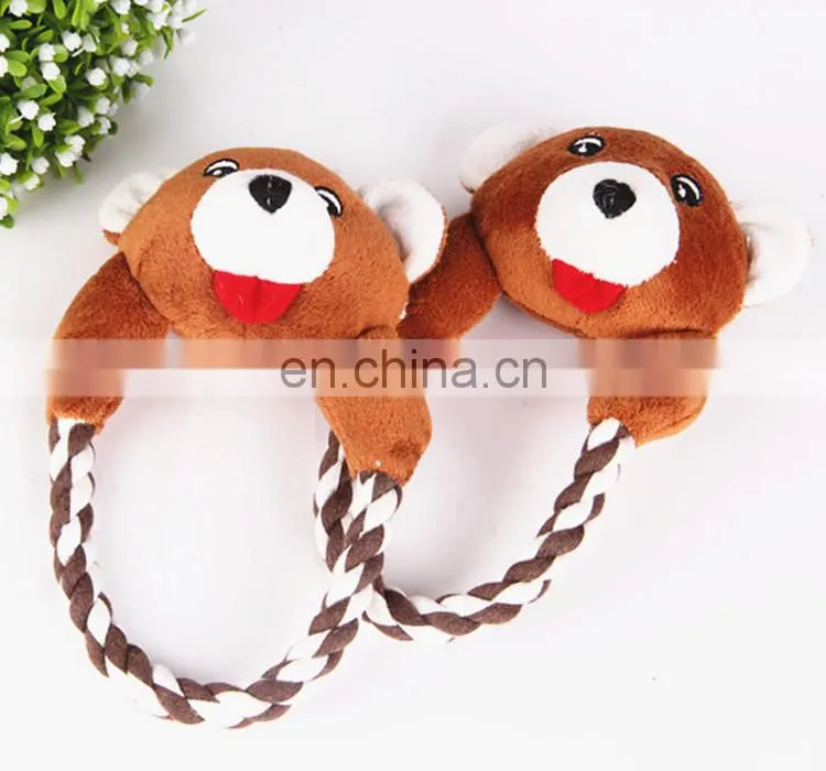 Funny Bear Cotton Rope Toys, Christmas Gift for Dogs