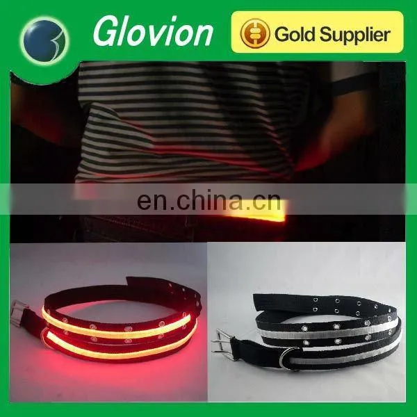 Super bright led waist belt glowing sports belt LED flashing waistband