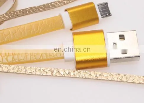 Cheap wholesale Leather tassels keychain with USB wire