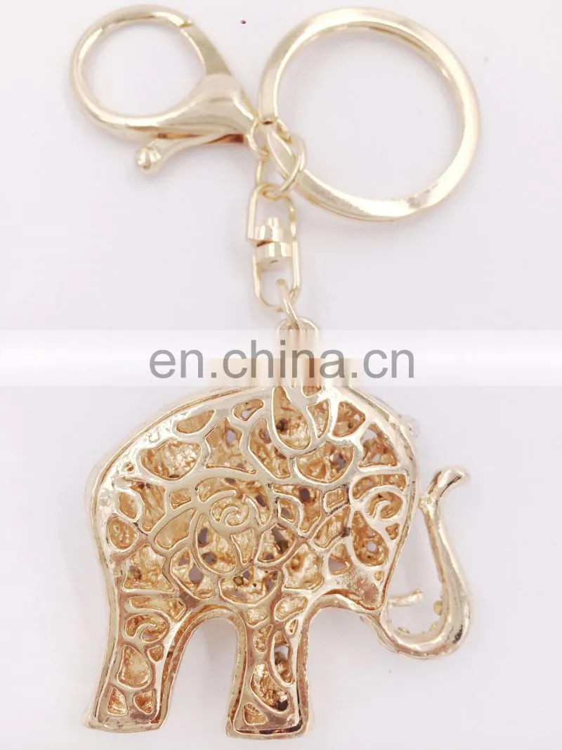 Lovely Elephant Shaped Metal Key Chain