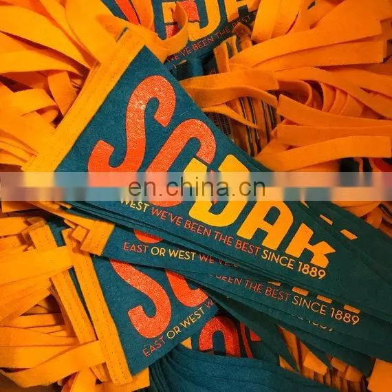 Promotional Logo Printed Felt Triangle Pennant Flag Banners