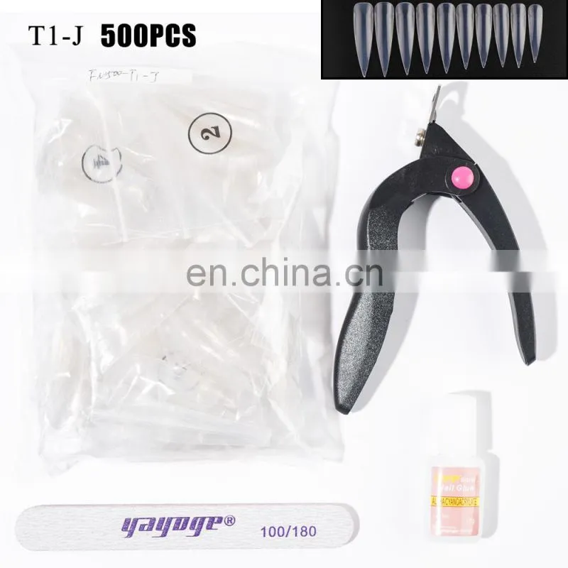 Nail Art Accessary Press On Children Nail Tips Half Cover Kit