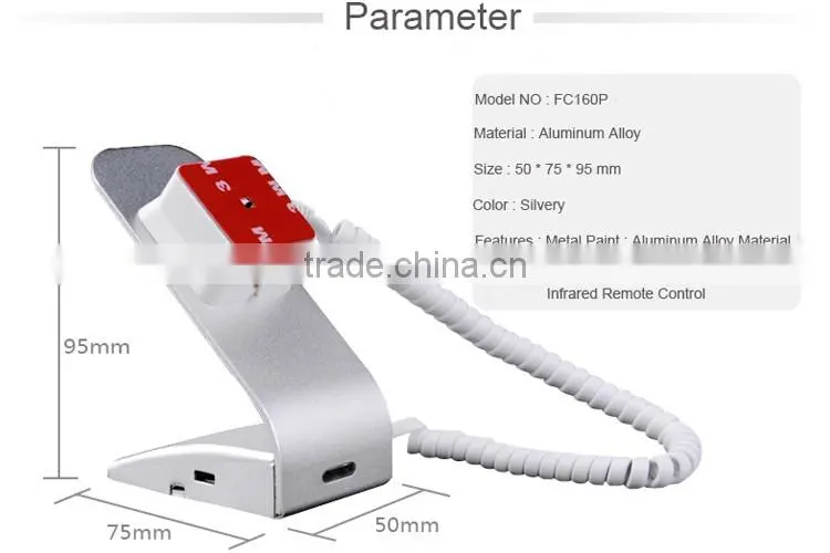 Newest Wireless remote control Anti lost alarm mobile phone display holder and charging function