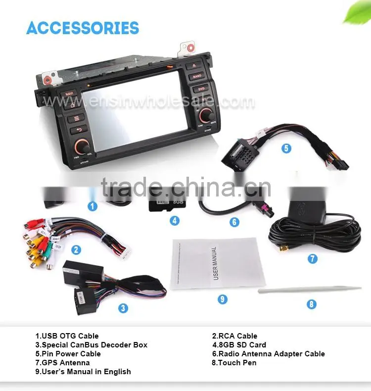 Erisin ES7146B 7" 1 Din Touch Screen Auto Car DVD for 3er E46 M3