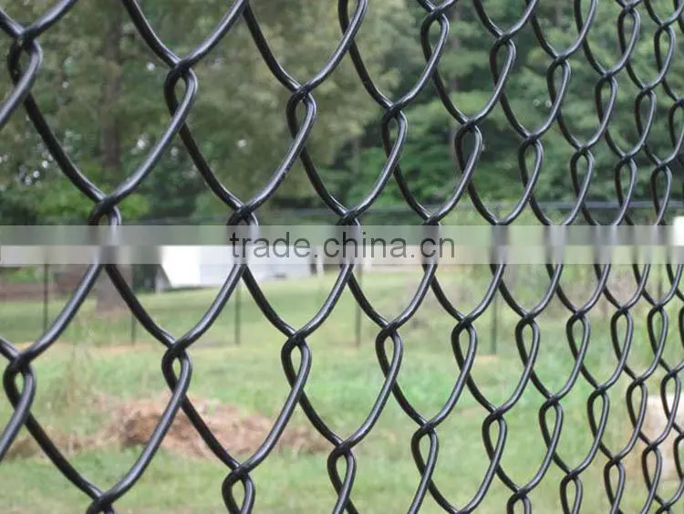 green color pvc coated chain link fence