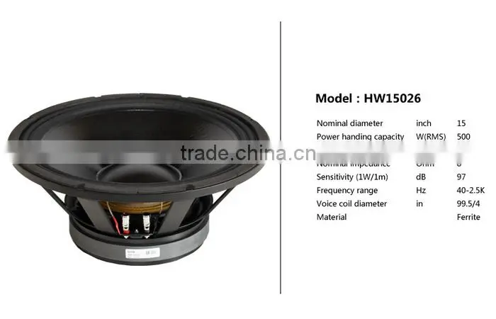 LS-500, trade assurance, 15 inch passive subwoofer, speakers subwoofer