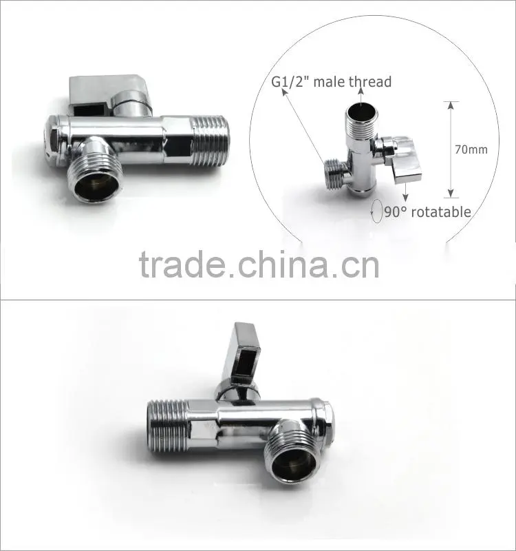 Brass angle water valve with G1/2" thread